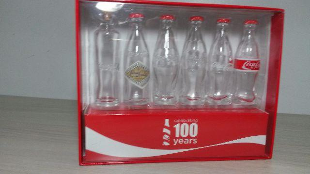 Caixa 6 Garrafinhas Coca Cola Celebracao 100 anos