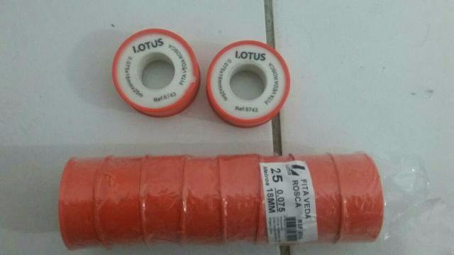 10 Fitas veda rosca com 25 mts cada
