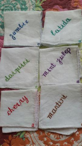 Guardanapos bordados