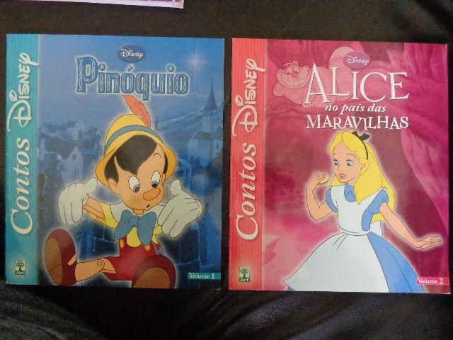 NOVOS 2 Livros Contos Disney - Pinóquio e Alice - infantil