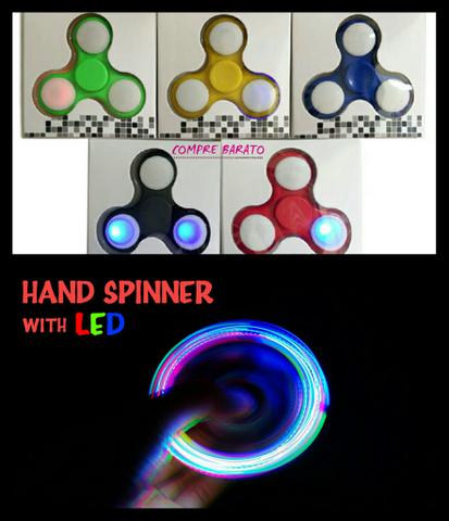 Novidade: Fidget Hand Spinner com LUZ LED