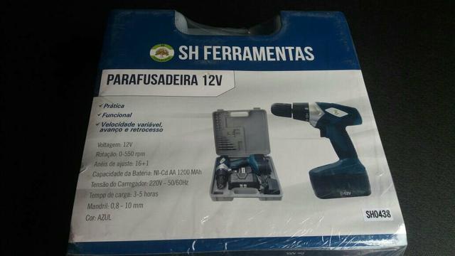 Parafusadeira 12 volt 2 bateria