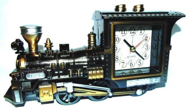 Relógio De Mesa Plástico Modelo Trem Locomotiva Com
