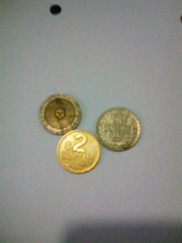 Trio de moedas raras