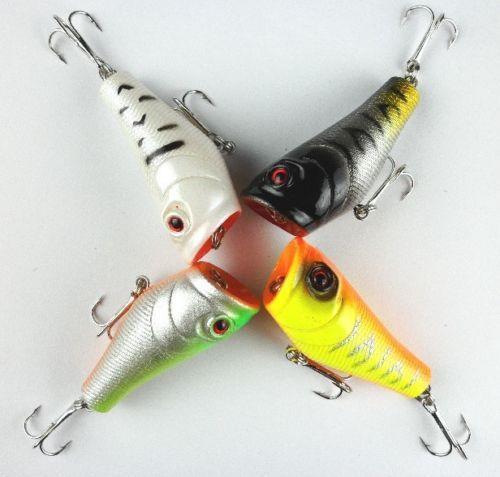 Isca Artificial = Kit 4 unidades = Isca Super Popper