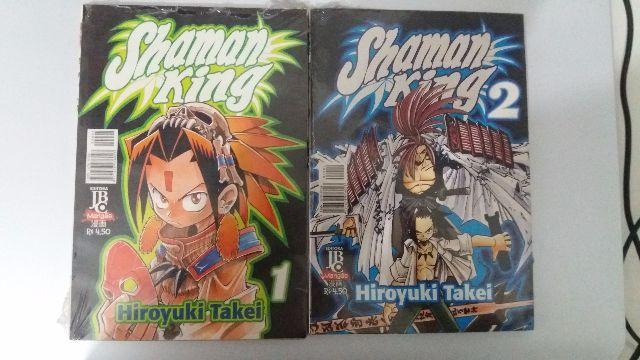 Manga shaman king, vol. 1 e 2, embalados - novos