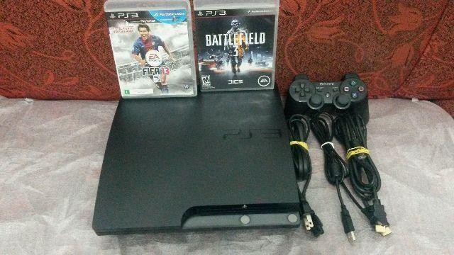 Ps3 Slim + 02 Jogos (foto). Aceito Xbox completo