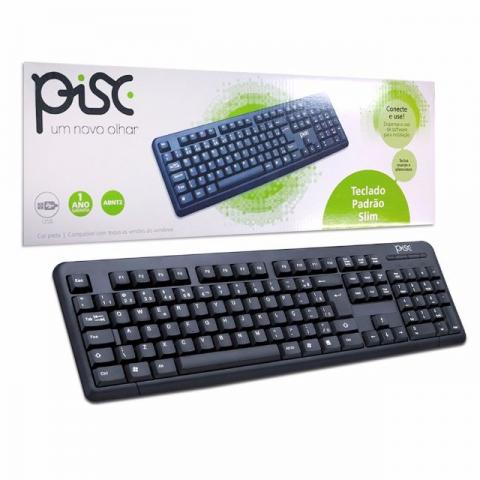 Teclado Multimídia Preto  USB e PS2