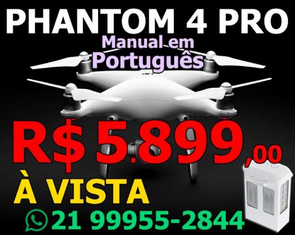 Drone DJI Phantom 4 Pro 20 Megapixels Foto + Manual em