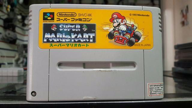Fita Super Mario Kart do Super Nintendo original