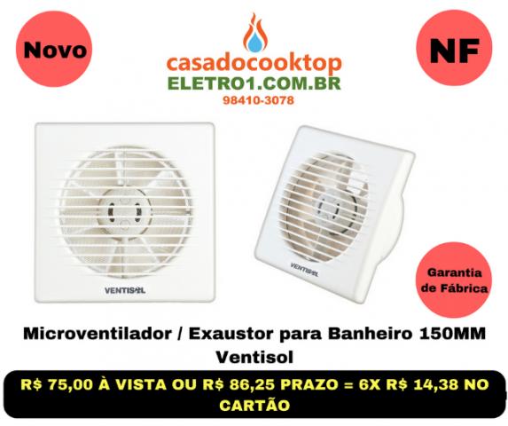 Microventilador / Exaustor para Banheiro 150MM - Ventisol