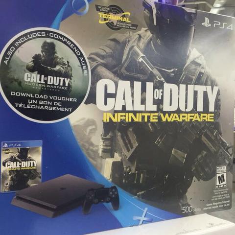 PS4 Slim Versão com jogo Call of Duty - LACRADO