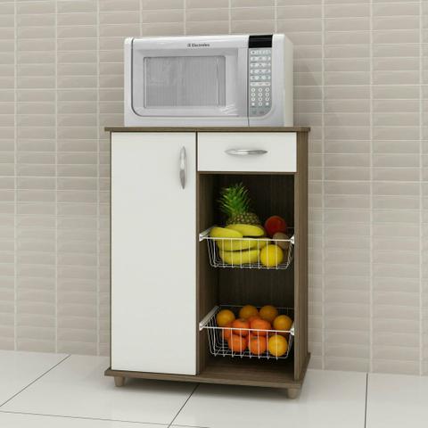 Fruteira Belize, 02 Cestos em ferro e Corrediças metálicas