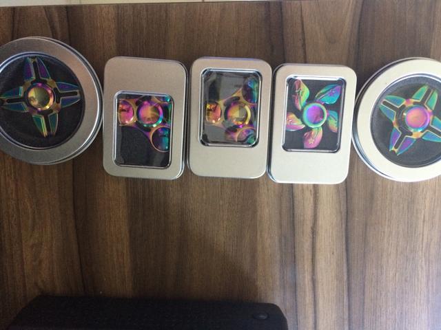 Hand spinner aço cromado cores vibrantes