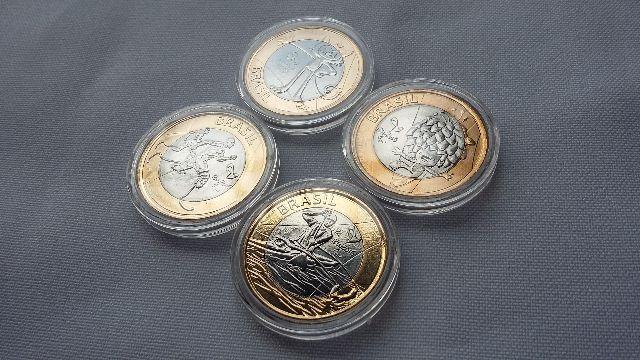 Moedas colecionáveis Olimíadas KIT 4 moedas