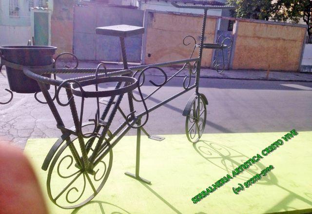 Suporte de Planta | Em ferro - Formato Bicicleta