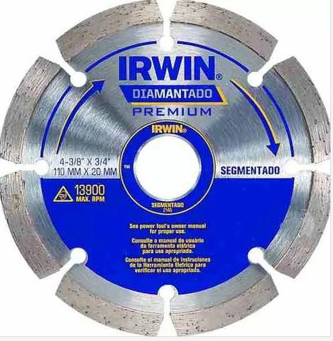 Disco Diamantado Segmentado Premium 110mm Irwin