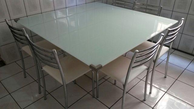 Mesa de vidro 4 6 ou 8 lugres