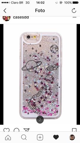 Case acrílico gliter iphone 4/4s/5/5s/5c