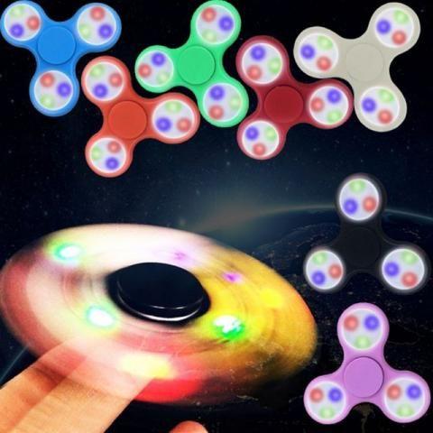 Fidget Hand Spinner Anti Estresse Ansiedade com Led