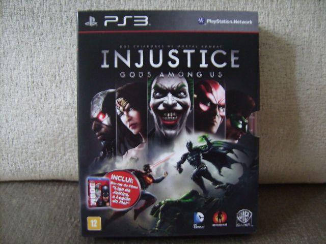 Jogo Injustice Gods Among Us + Bluray Liga da Justiça (PS3)