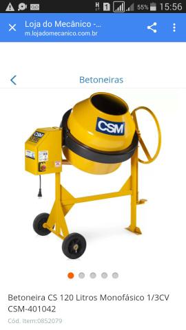 Betoneira semi Nova usada apenas duas semanas parou de