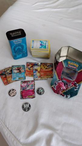 Kit Pokémon com cartas, fichas, EXs e Caixas! R$ 