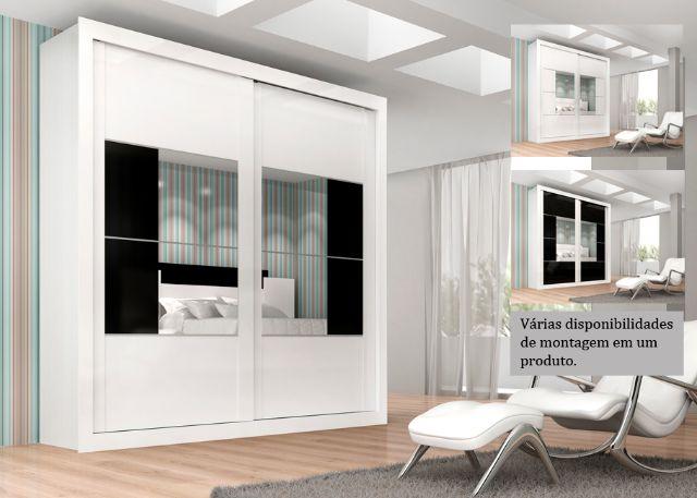 Armario Cecilia c/ Portas de Correr 100% MDF - Novo