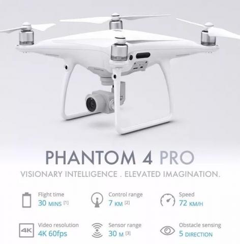 Drone Dji Phantom 4 Pro Plus C/ Tela Lcd 4k