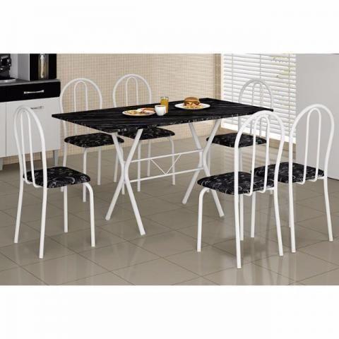 Mesa 061 em Aço com 6 Cadeiras Ane B -*novo