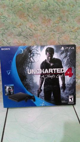 Caixa ps4 slim edição uncharted 4 topp