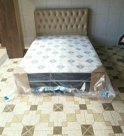 Cama box com espuma D33 + cabeceira