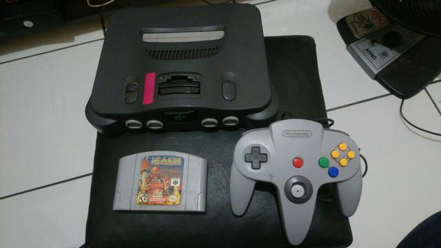 Nintendo 64 + 1 jogo + 1 controles