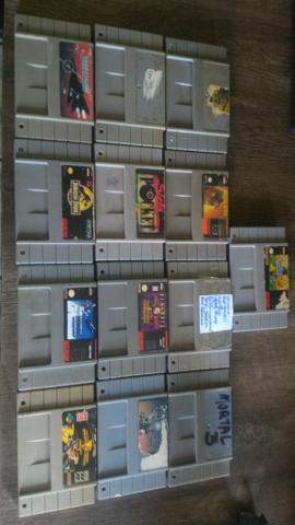 Cartuchos do super nintendo a partir de 30 reias tenho