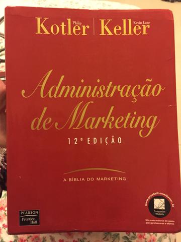 Livro "administração de marketing" dos autores kotler e