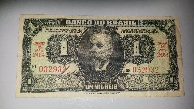 Nota de um mil reis rara