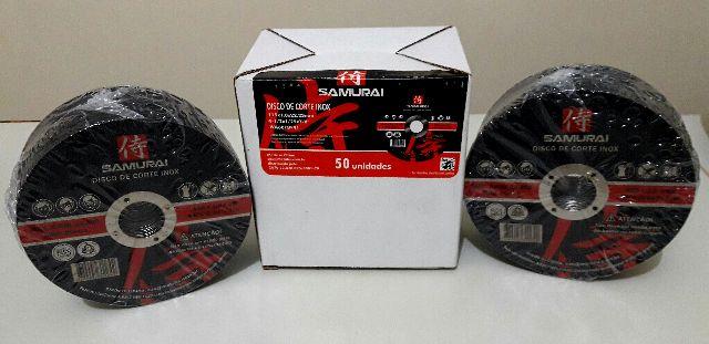 Caixa Disco de Corte Fino INOX - 4.1/2" x 1,0mm - Samurai 50