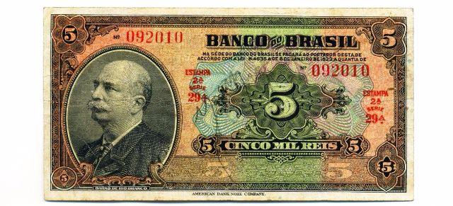 Cédula Nacional Rara  Réis Série 29ª. (apenas 30 Na