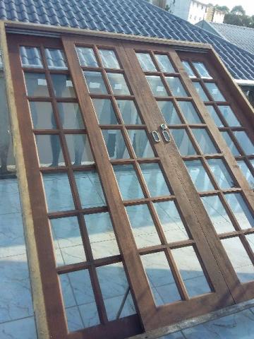 Janela porta balcão madeira usada