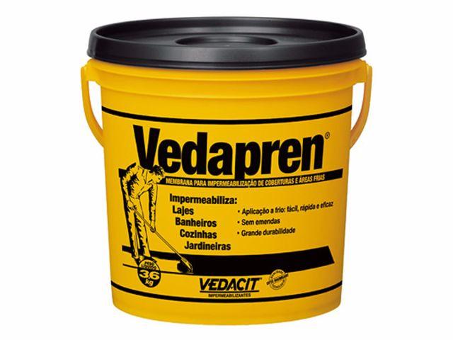 Vedapren Preto 18 litros para impermeabilização