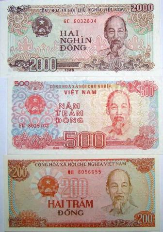 Vietnã - Série de 3 Cédulas -  - FE - (Vcat: 8)