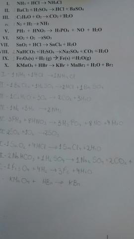 Exercícios de Química