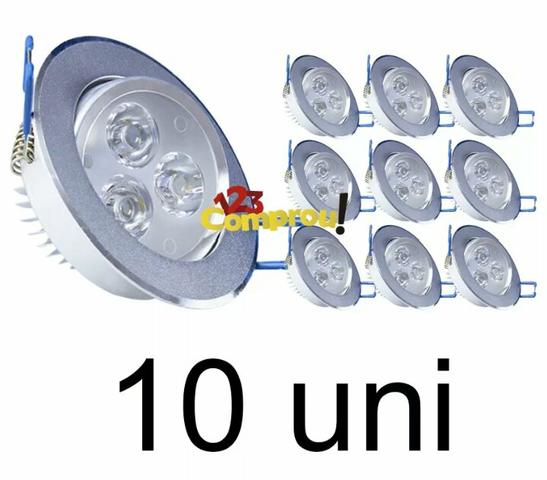 Kit 10 Spot Super Led 3w - Branco ou branco quente
