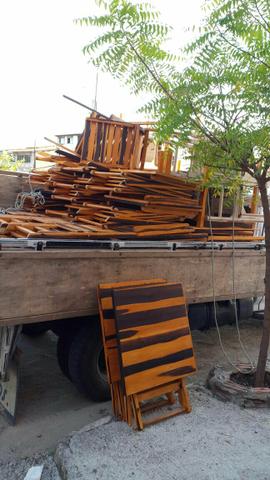 Mega promoção conjunta de meza dobrável madeira apenas