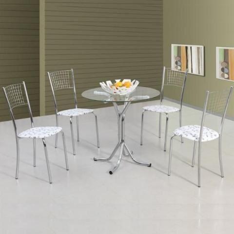 Mesa Coral com Tampo de Vidro Redondo (ANÚNCIO