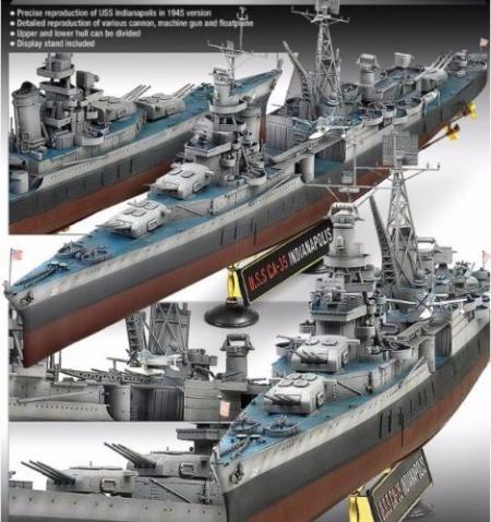 Navio USS indianapolis/ plastimodelismo