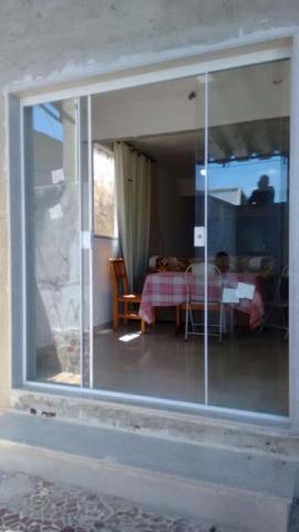 Porta blindex incolor verde e fume pronta entrega