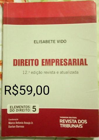 Livro Elementos do Direito - Direito Empresarial Editora RT