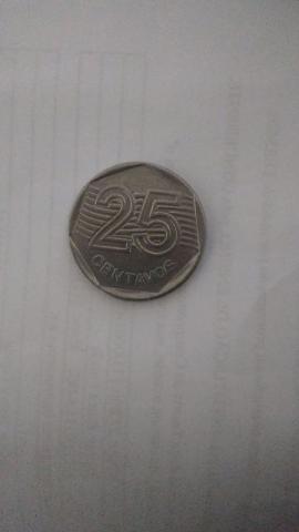 Moeda Rara de 25 centavos FAO (Invertida)
