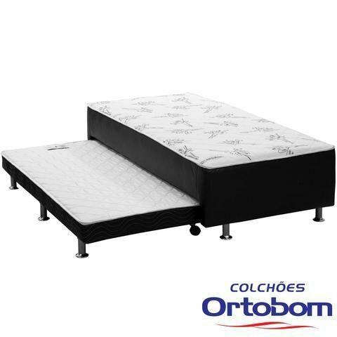 Ortobom - cama com auxiliar (bicama) semi ortopédica - veja